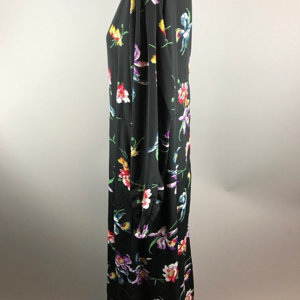ASOS Curve Black Floral Short Sleeve Midi Dress 20 - Picture 5 of 8